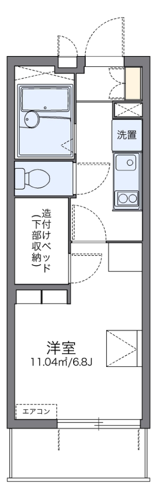 レオパレスアーク姫島の間取り写真