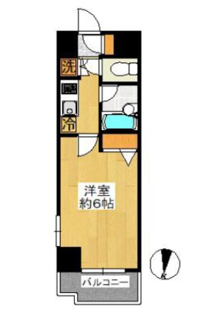 都営大江戸線 森下駅 徒歩5分 8階建 築19年の間取り写真