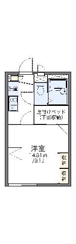 レオパレス京浜建物水橋ハイムＢの間取り