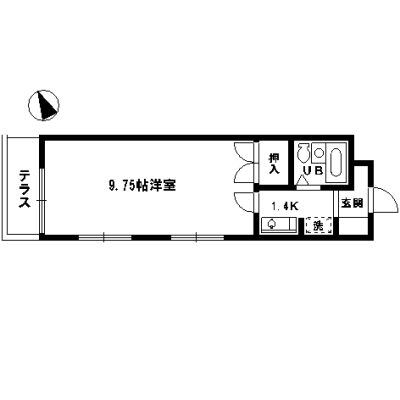 広島市東区牛田新町のアパートの間取り