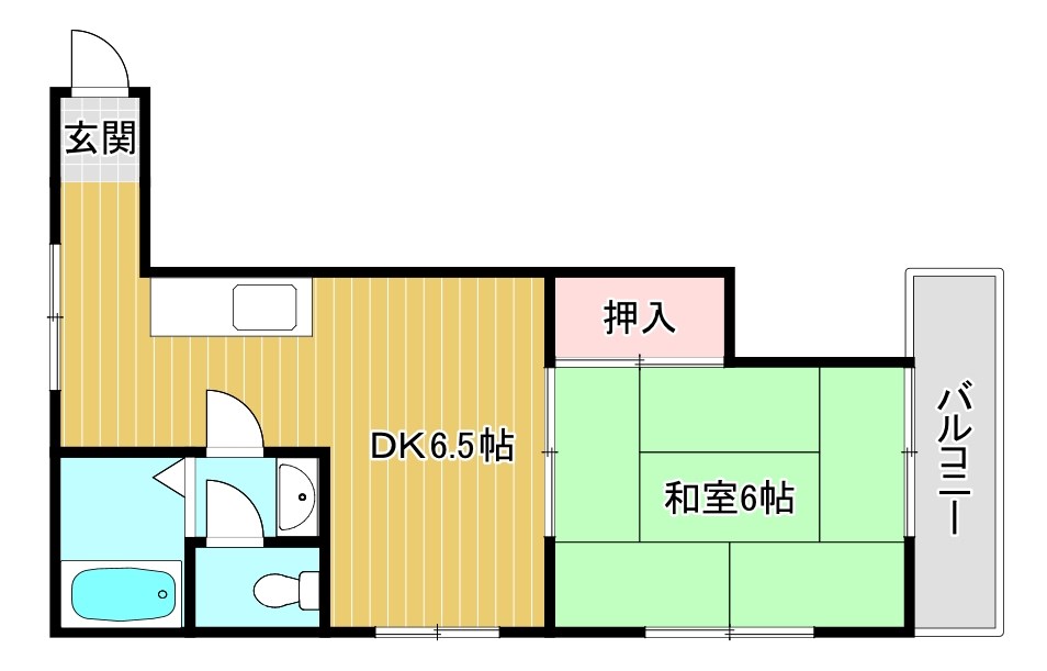 近江八幡市中村町のマンションの間取り