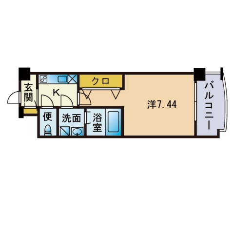 ローズモントフレア別府駅前の間取り