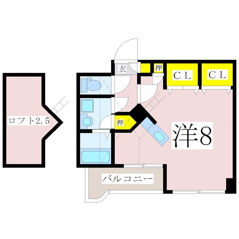 鹿児島市平之町のマンションの間取り