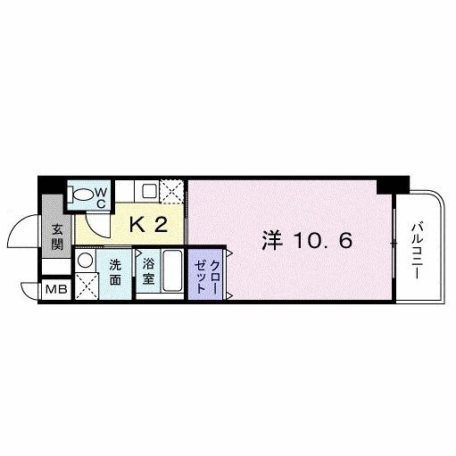 北九州市小倉北区室町のマンションの間取り