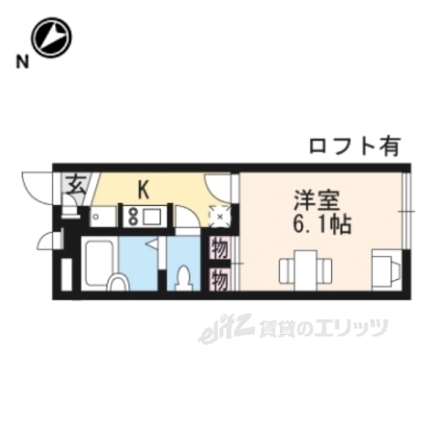 彦根市戸賀町のアパートの間取り