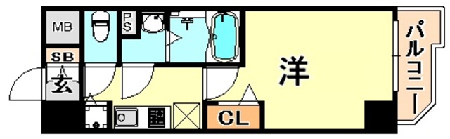 神戸市中央区栄町通のマンションの間取り