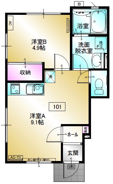 カーサベネシーの間取り