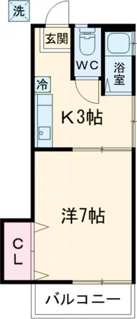 東京都世田谷区北烏山５（アパート）の賃貸物件の間取り