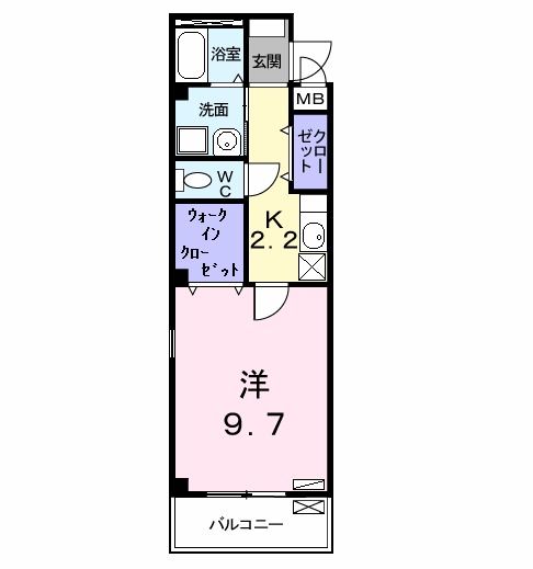 名古屋市中川区八田町のマンションの間取り