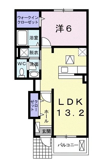 足利市本城のアパートの間取り