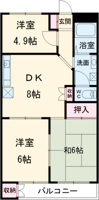 松戸市稔台のマンションの間取り