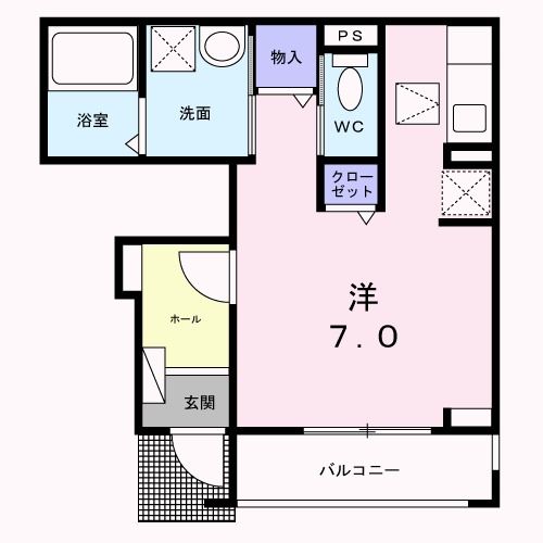 磯城郡田原本町大字千代のアパートの間取り