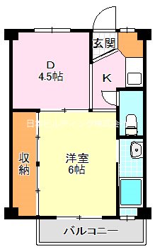 ビレッジハウス南野田6号棟の間取り