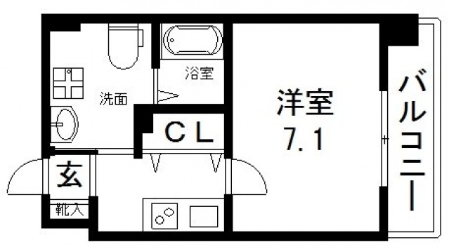 大阪市東成区大今里西のマンションの間取り