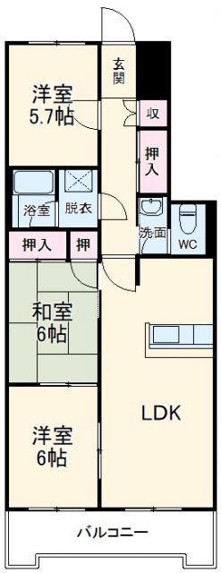 サンシャイン青木の間取り