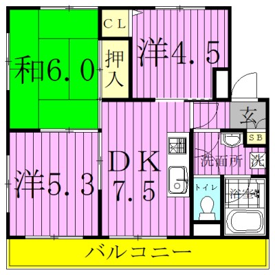 ベルメゾンの間取り