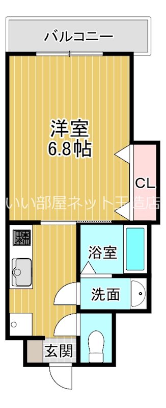 大阪市住之江区中加賀屋のマンションの間取り