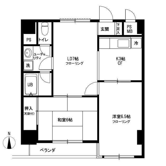 東建島津山南ハイツの間取り