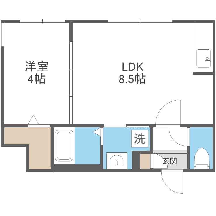 ラフィーネ南郷通の間取り