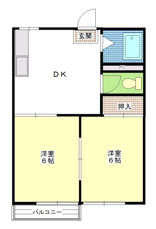 ひたちなか市大字高野のアパートの間取り