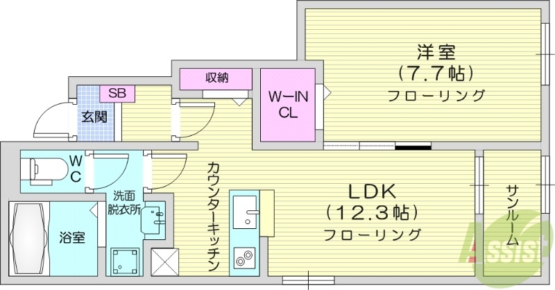 「仮称」ニューライズ塩竈1の間取り