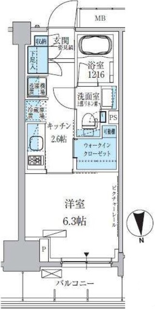 パークアクシス上野三丁目の間取り