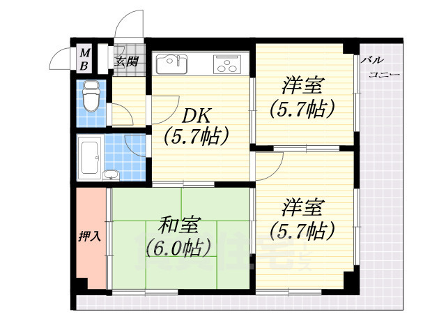 セントラルハイツ本山パート5の間取り