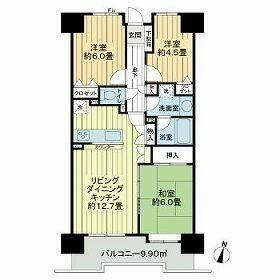 横浜市緑区鴨居のマンションの間取り