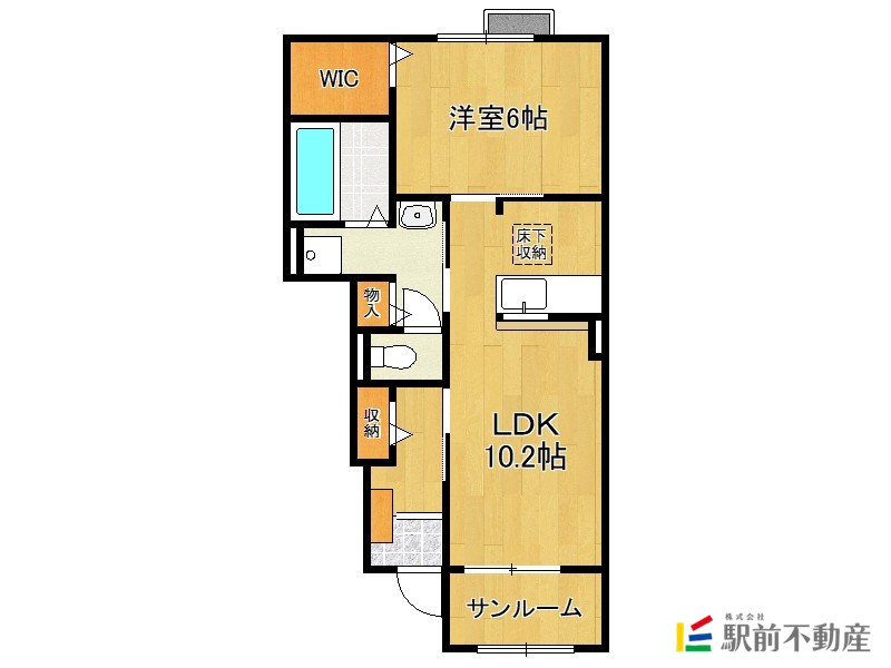 朝倉郡筑前町原地蔵のアパートの間取り