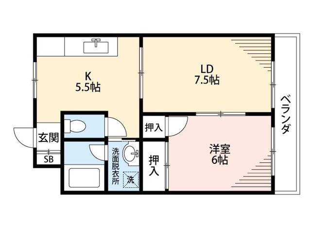 チェリーハイツ石川の間取り