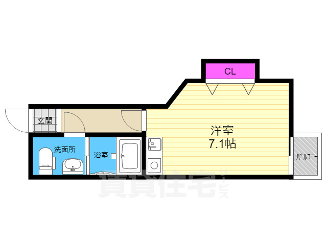 京都市南区吉祥院九条町のマンションの間取り