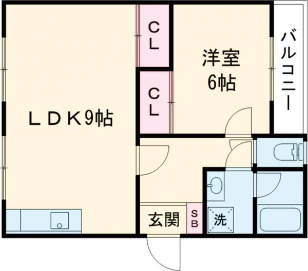 向日市寺戸町のマンションの間取り