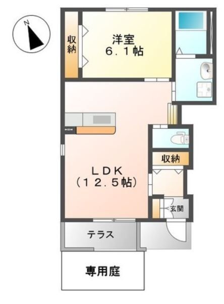 久喜市伊坂南のアパートの間取り