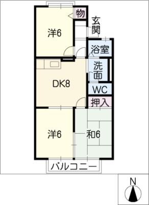 プリシェールＭＯＲＩの間取り