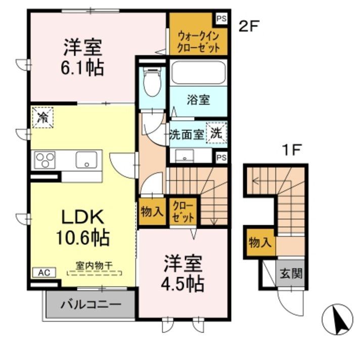 東村山市久米川町のアパートの間取り