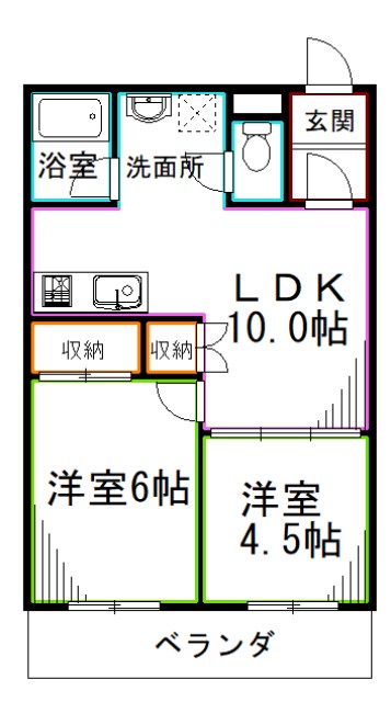 杉並区本天沼のマンションの間取り