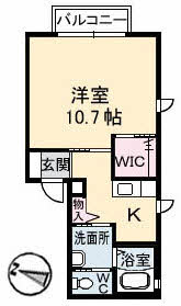 松江市黒田町のアパートの間取り