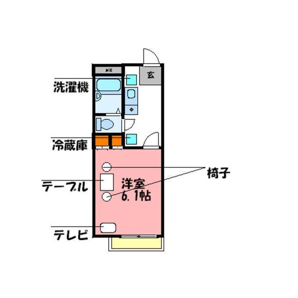 明石市二見町西二見駅前のアパートの間取り