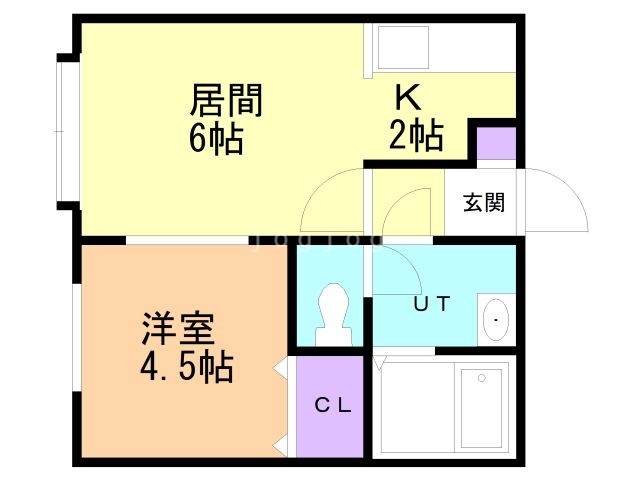 札幌市南区澄川二条のアパートの間取り