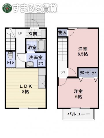 【カーサ原山Aの間取り】