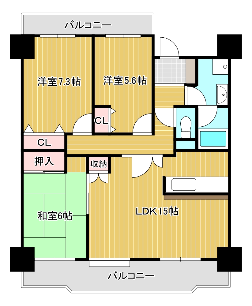 フロイデ成田の間取り