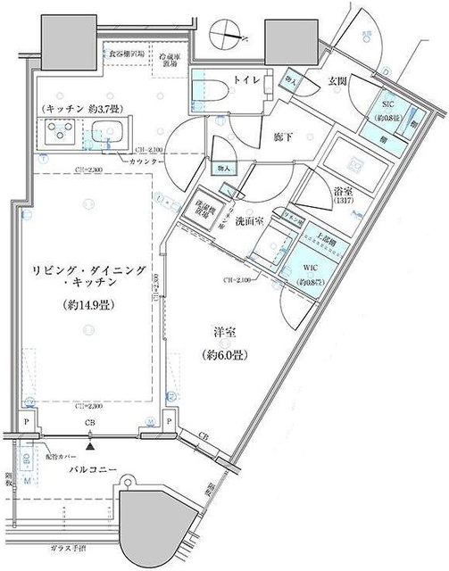 パークタワー勝どきサウスの間取り