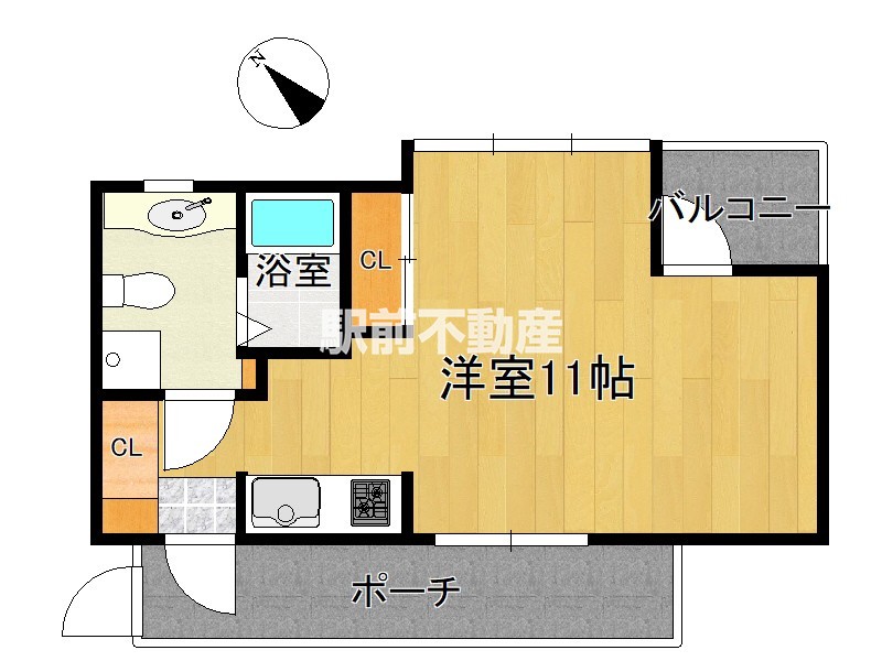 古賀市古賀のマンションの間取り