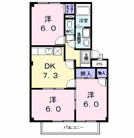 アイデイールＫの間取り