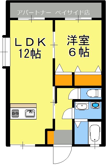 鹿児島市日之出町のマンションの間取り