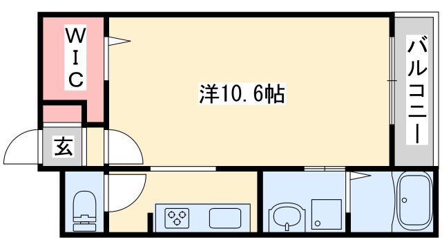 高槻市浦堂のマンションの間取り