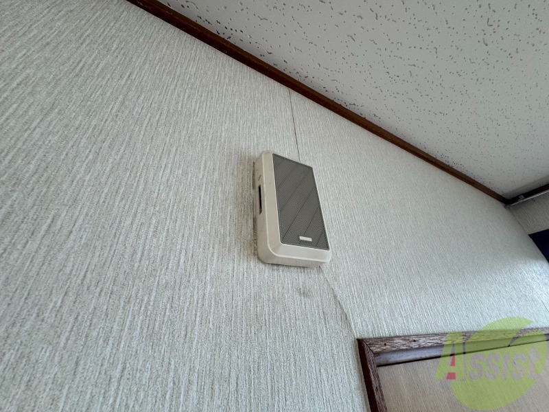 セキュリティ　来客時にはこちらのチャイムが鳴りますよ。