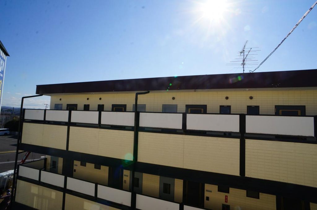 眺望　17号線が見えます。