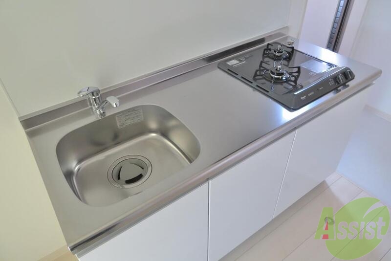 キッチン　ガスコンロ２つがいて、お料理も楽々にできますね。