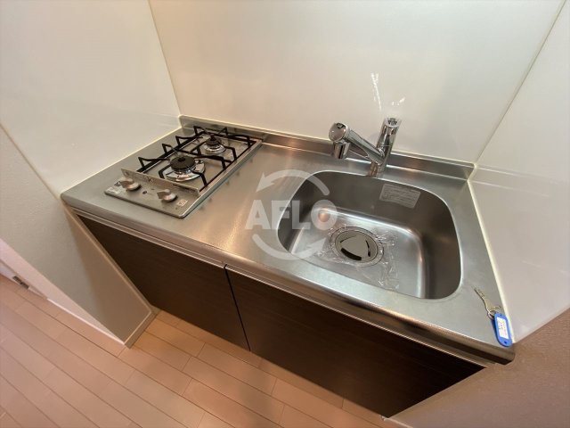 キッチン　レオンコンフォート上本町　2口ガスシステムキッチン